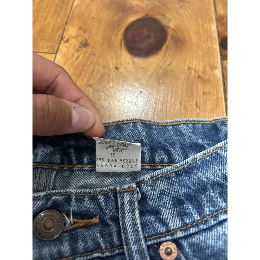 VTG 90'S Levi's 505  Jeans Men's W32 L32 Blue Denim orange TAB